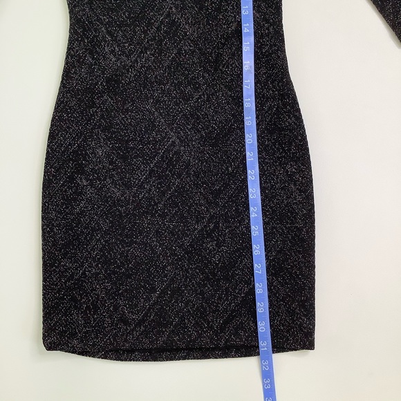 TRIXXI BLACK GLITTER BODY CON DRESS 1 - Picture 7 of 7